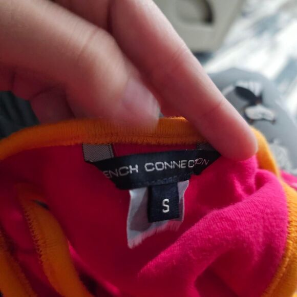 Vintage y2k French connection pink orange baby tee tank top - Picture 6 of 6